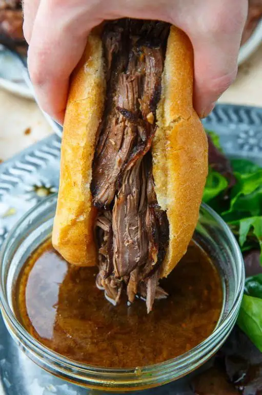 French Dip Roast Beef Sandwich