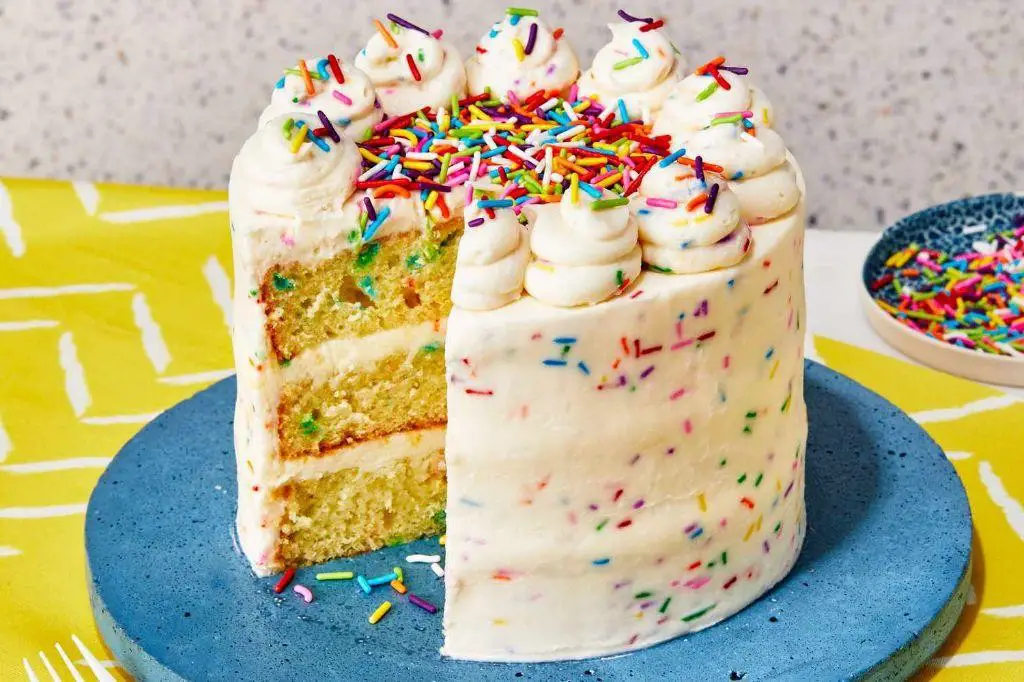 Funfetti Birthday Cake with Vanilla Frosting