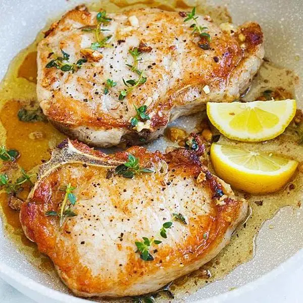 Garlic Butter Chopped Pork Chops