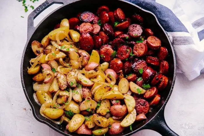 Garlic Butter Grilled Kielbasa