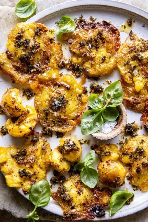 Garlic Butter Smashed Potatoes