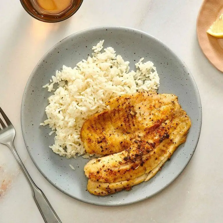 Garlic Butter Tilapia with Jasmine Rice