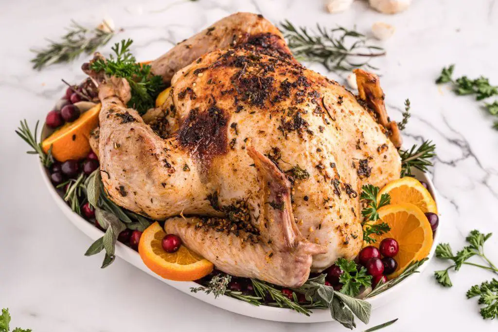 Garlic Herb Butter Deep Fried Turkey