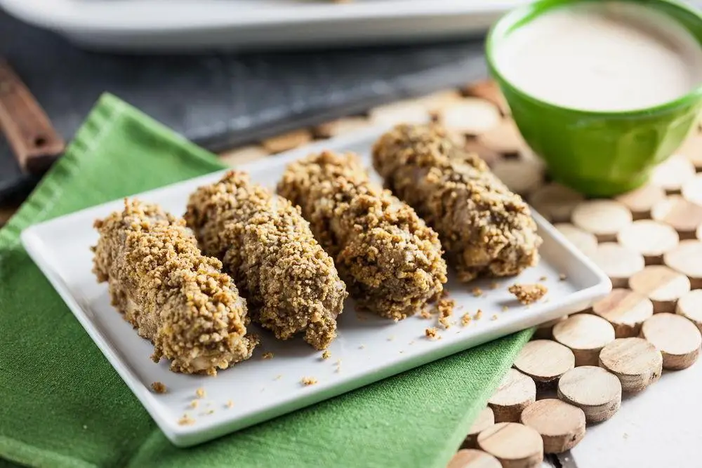 Garlic Parmesan Baked Tempeh
