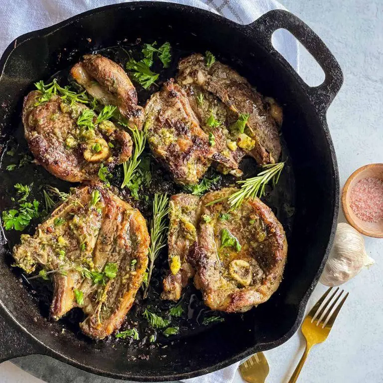 Garlic and Herb Marinated Lamb Shoulder Chops