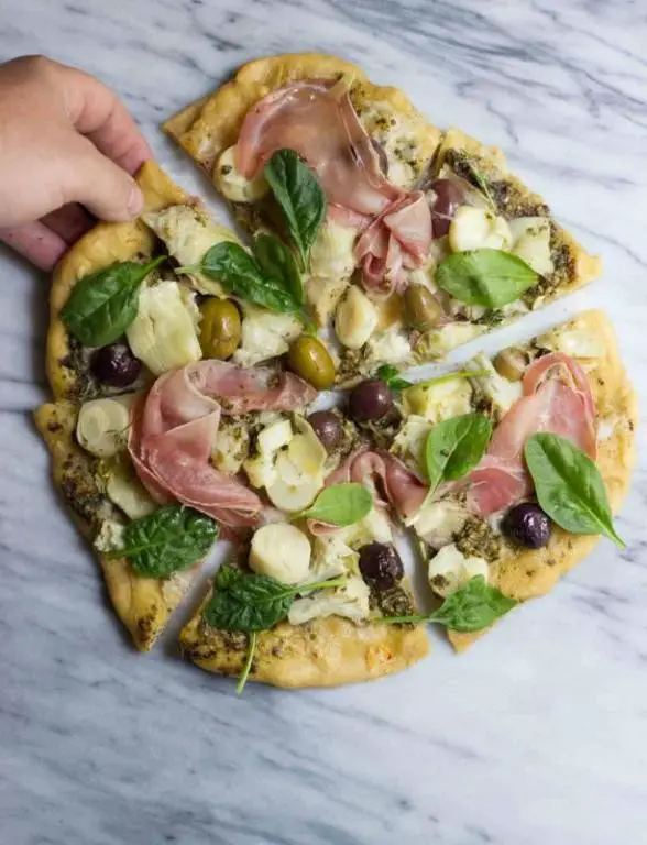 Gluten Free Artichoke and Olive Pizza