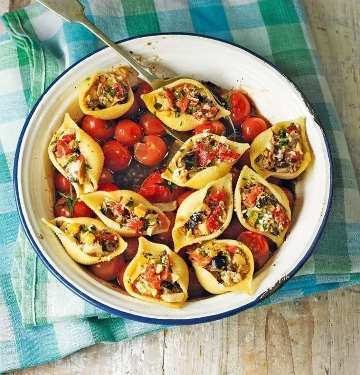 Greek Stuffed Shells with Feta and Olives
