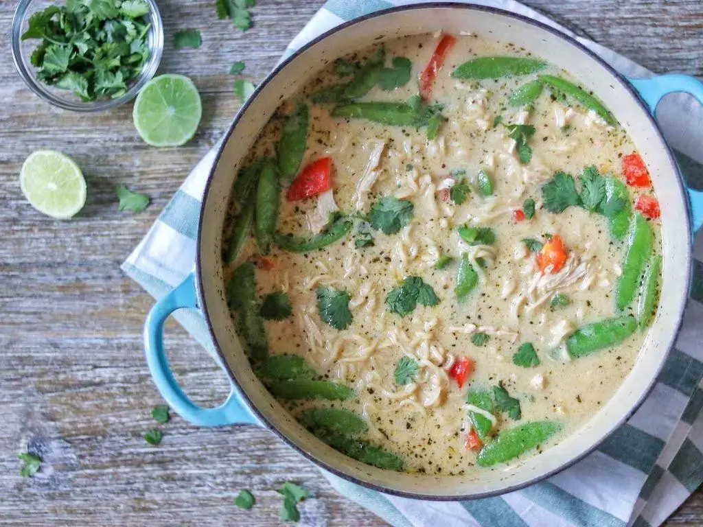 Green Curry Ramen with Chicken