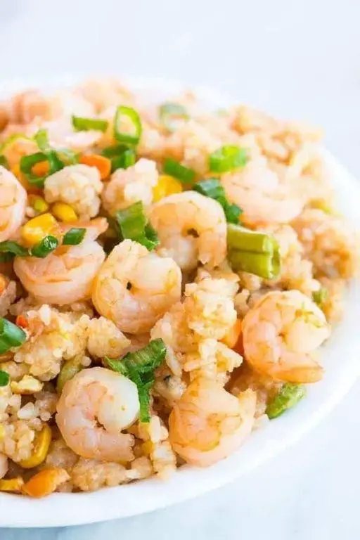 Green Onion and Shrimp Fried Rice