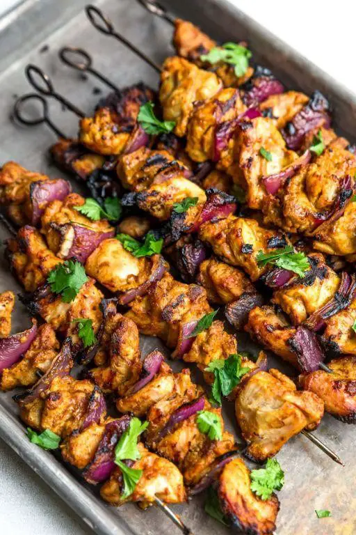 Grilled Chicken Tikka Skewers
