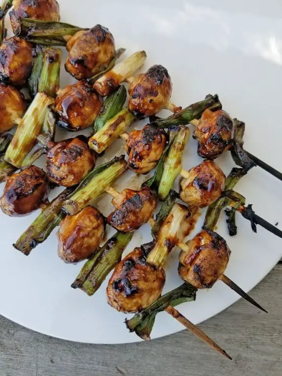 Grilled Green Onion Skewers