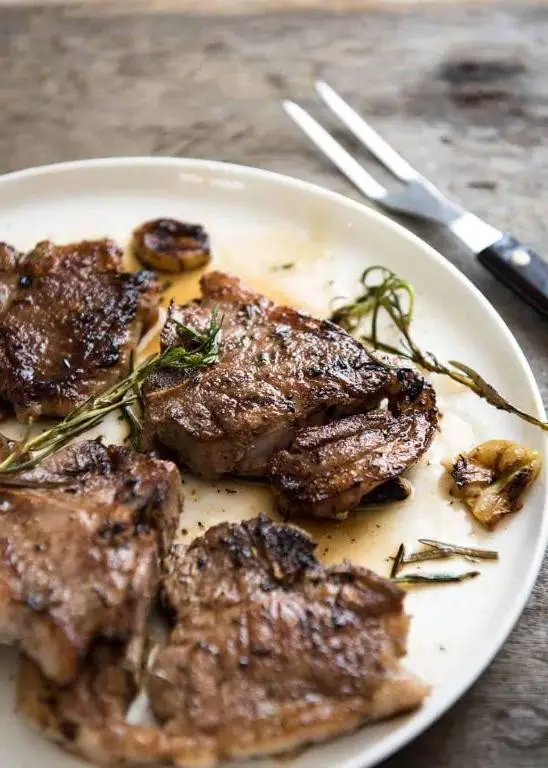 Grilled Lamb Shoulder Chops with Rosemary and Garlic