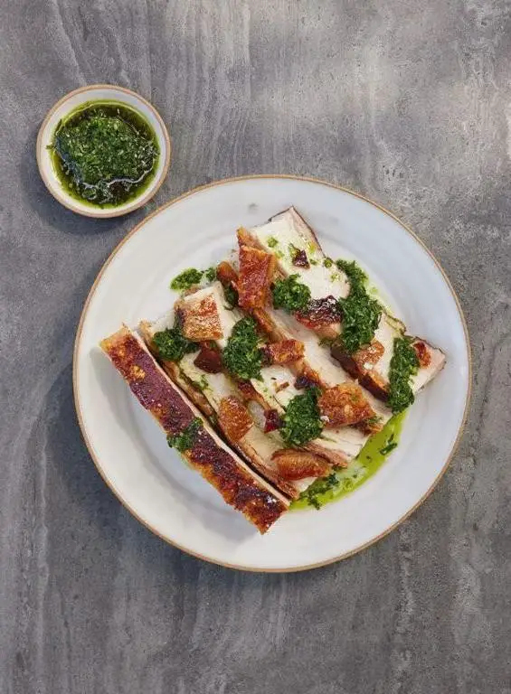 Grilled Pork Belly with Chimichurri