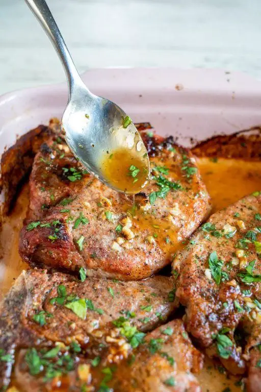 Grilled Ranch Pork Chops with Garlic Butter