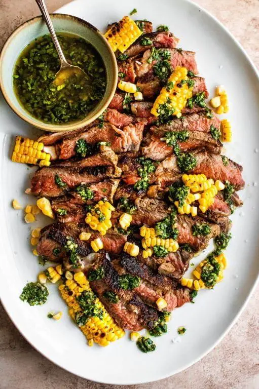 Grilled Ribeye Steak with Chimichurri