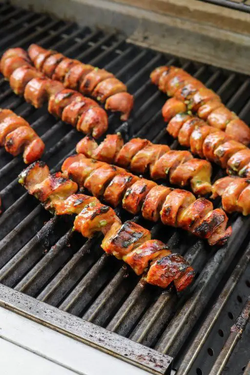 Grilled Sausage with Honey Mustard Glaze