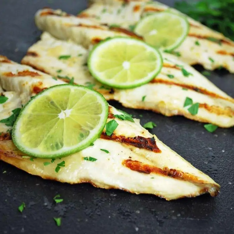 Grilled Sea Bass with Cilantro Lime Butter