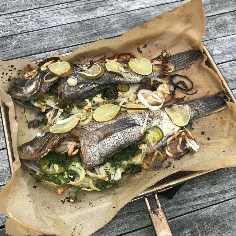 Grilled Sea Bass with Jalapeno and Lime