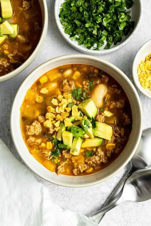 Ground Chicken Sausage and White Bean Chili