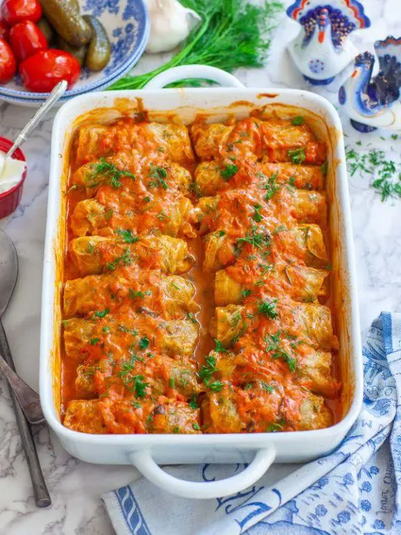 Ground Turkey and Rice Stuffed Cabbage Rolls