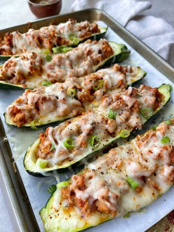 Ground Turkey and Rice Stuffed Zucchini