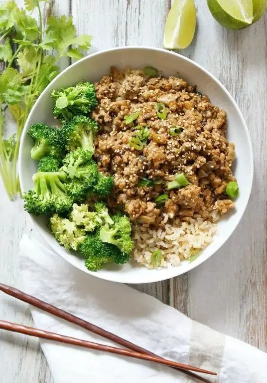 Ground Turkey and Rice with Broccoli
