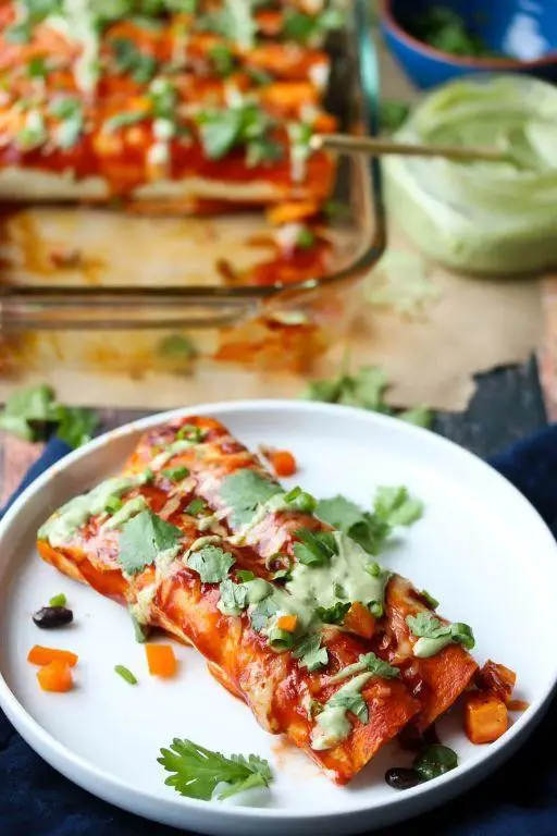 Ground Turkey and Sweet Potato Enchiladas