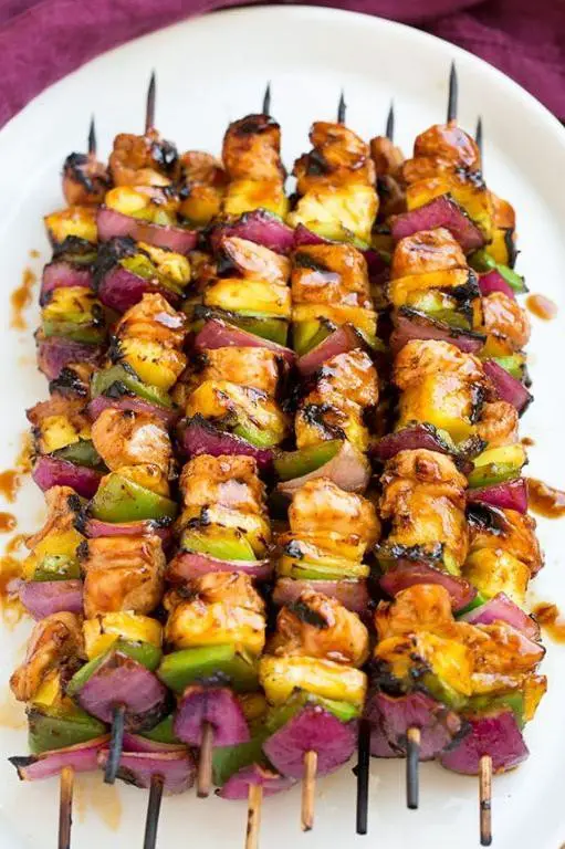 Hawaiian Chicken Skewers with Pineapple