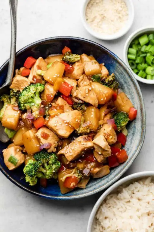 Hawaiian Chicken Stir Fry with Vegetables