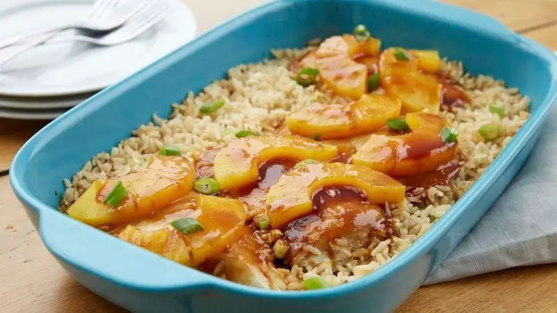 Hawaiian Chicken and Rice Casserole