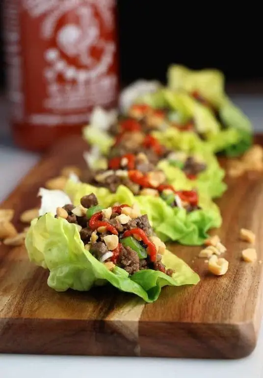 Healthy Beef and Mushroom Lettuce Wraps