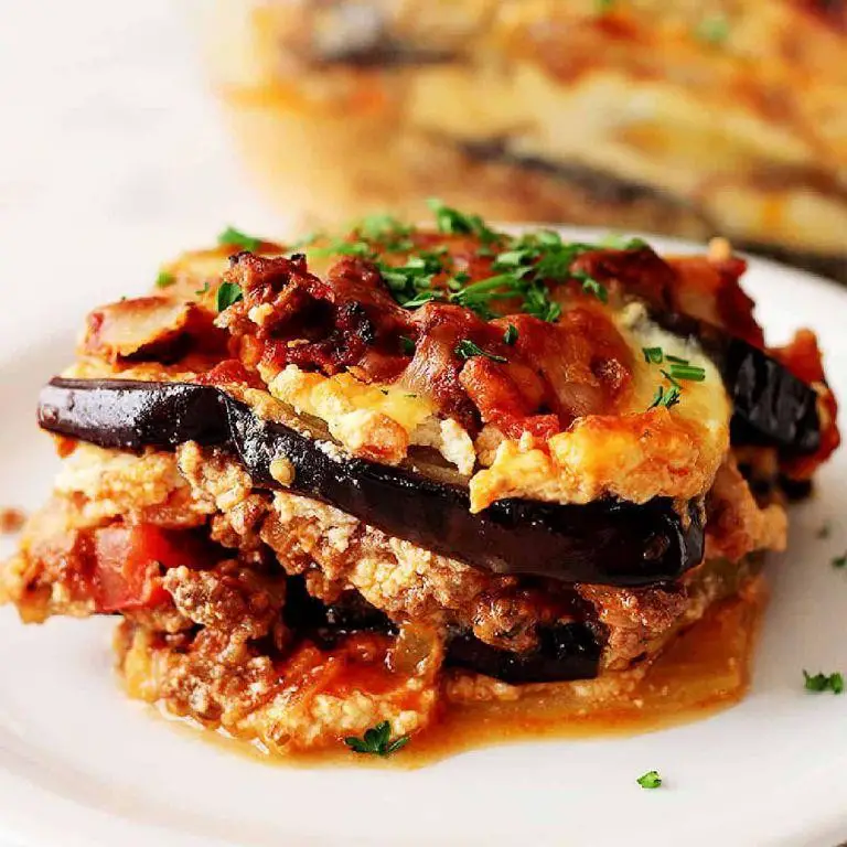 Healthy Ground Beef and Eggplant Lasagna