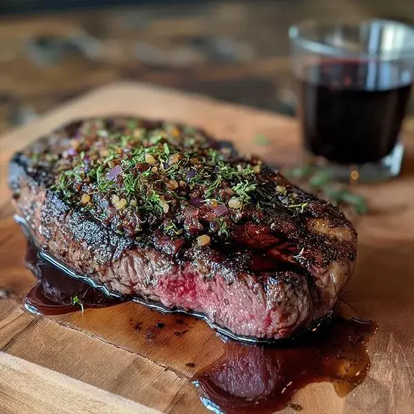 Herb Crusted Ribeye Steak