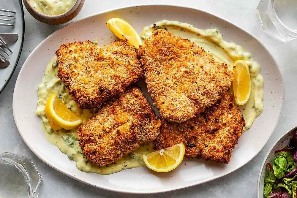 Herbed Air Fryer Haddock with Dill Sauce