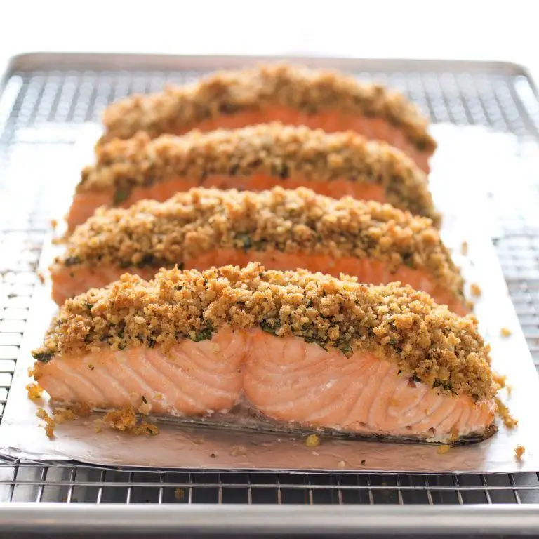 Herbed Bread Crumb Crusted Salmon