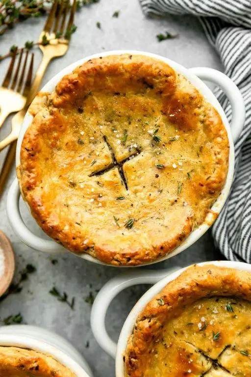 Herbed Chicken Pot Pie with a Flaky Crust