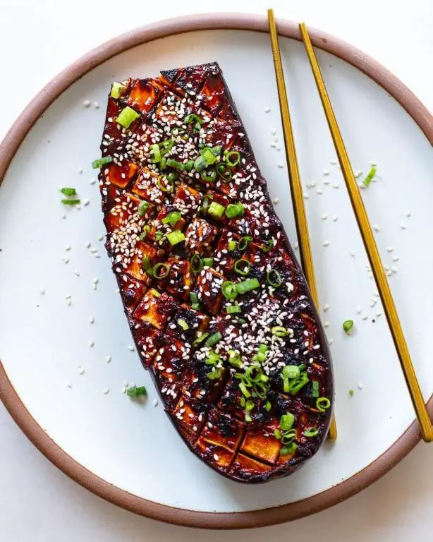 Hibachi Eggplant with Miso Glaze