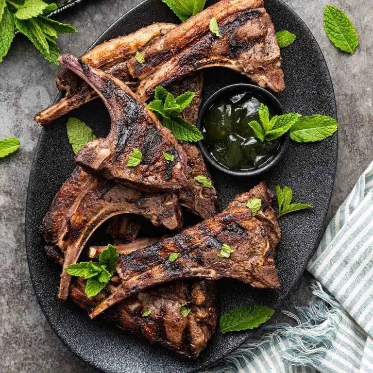 Hibachi Lamb Chops with Mint Jelly