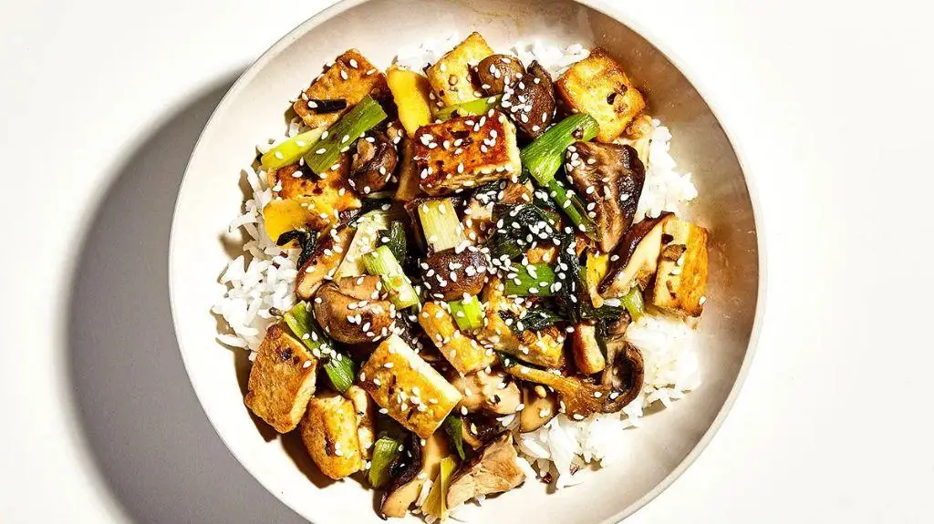 Hibachi Tofu with Mushrooms