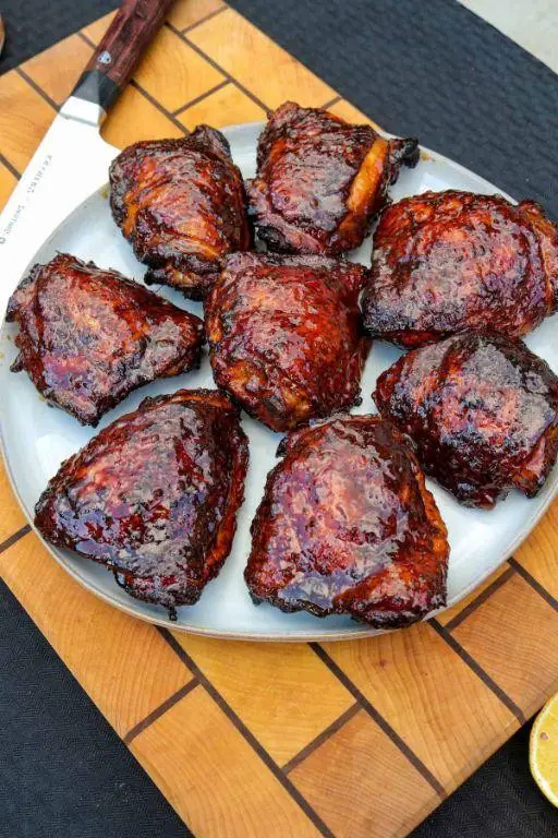 Hickory Smoked Chicken Thighs with Spicy Rub