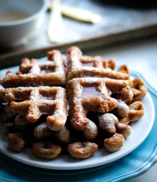High Protein Waffles with Almond Butter