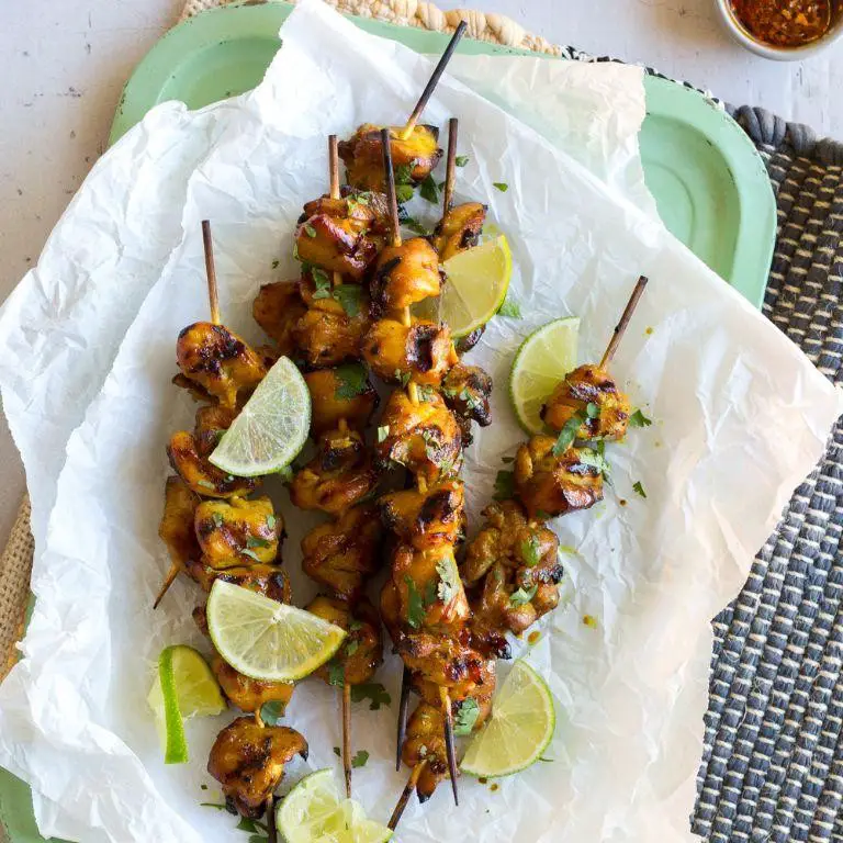 Honey Brined Chicken Skewers