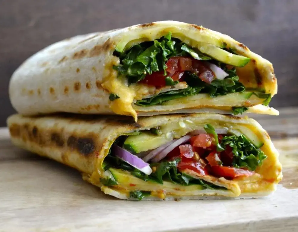 Hummus and Grilled Zucchini Wrap