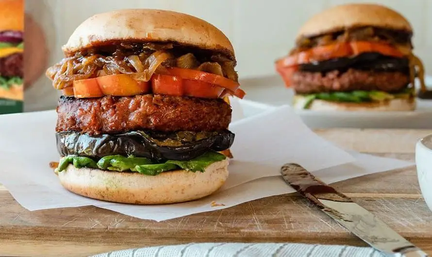 Impossible Burger with Caramelized Onions and Avocado