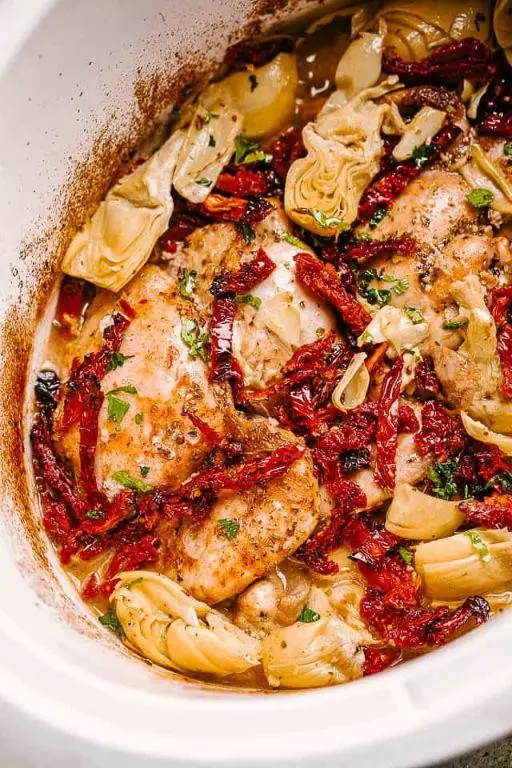 Italian Chicken and Artichoke Crockpot