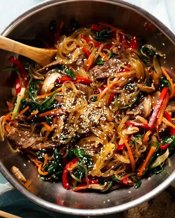 Japchae (Korean Glass Noodles)