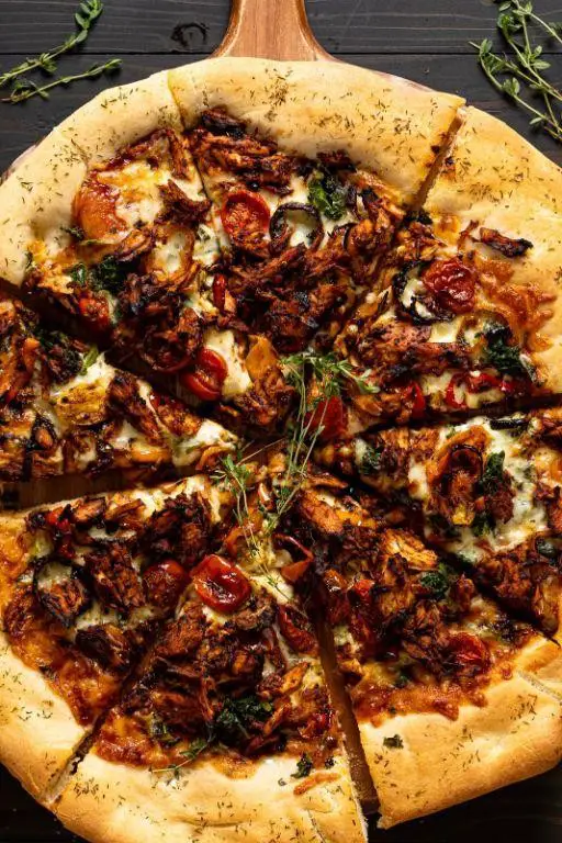 Jerk Chicken Pizza with Banana Peppers