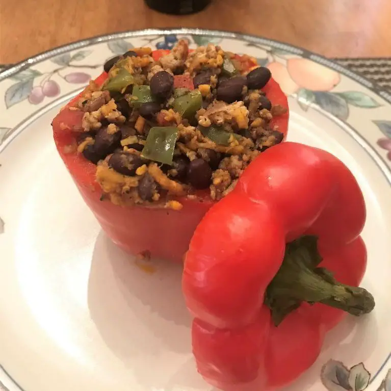 Jerk Chicken Stuffed Peppers