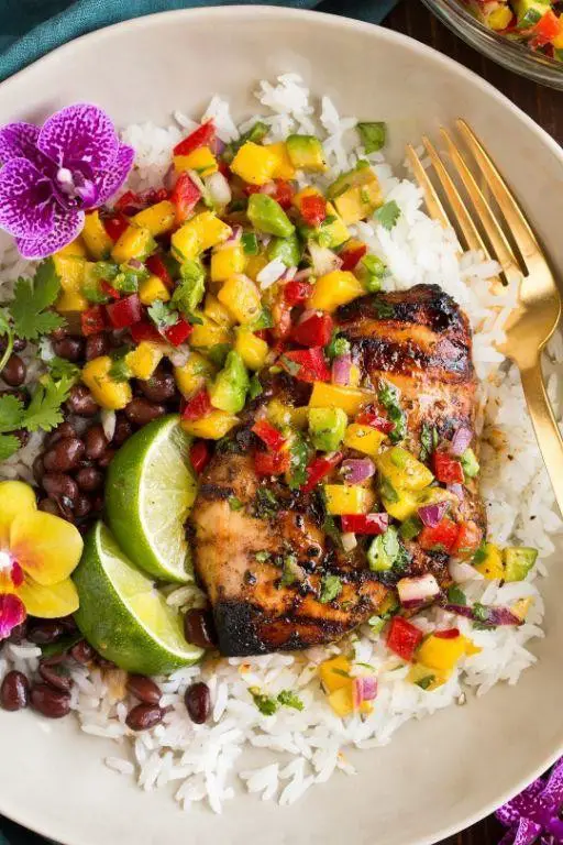 Jerk Chicken with Mango Salsa