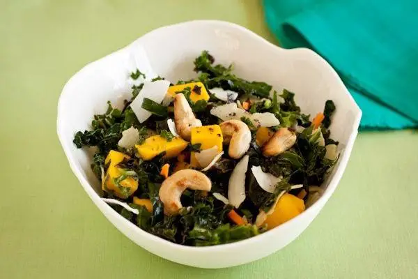 Kale Salad with Mango and Coconut
